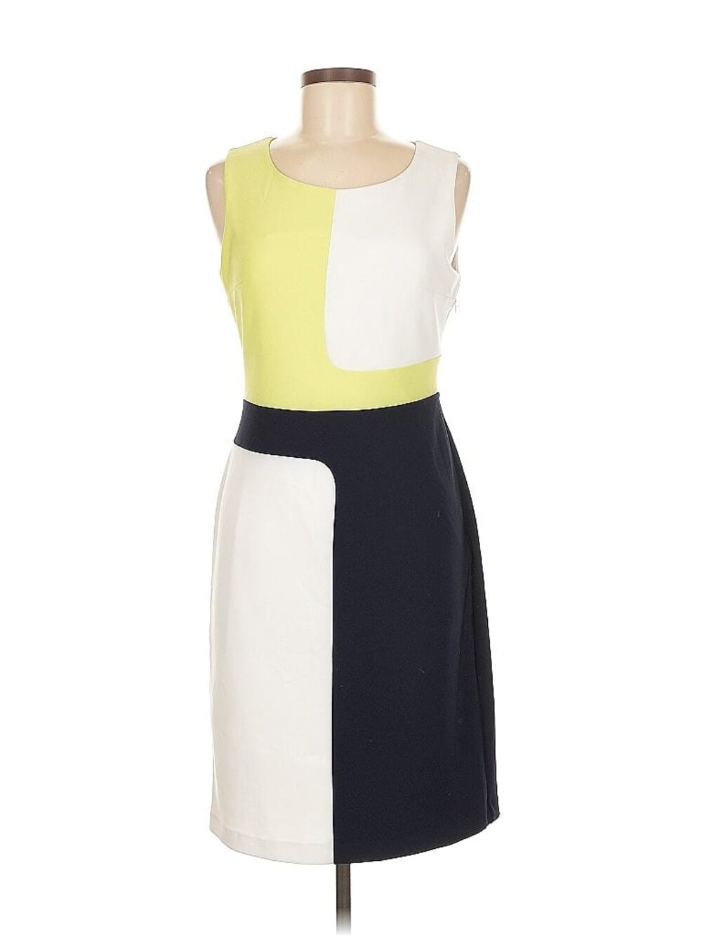 NWOT Joseph Ribkoff black, white, yellow colorblock dress, size 8